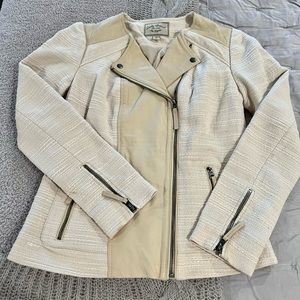 Lucky Brand Tweed/Leather Jacket Size S